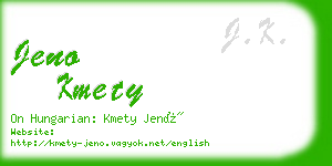 jeno kmety business card